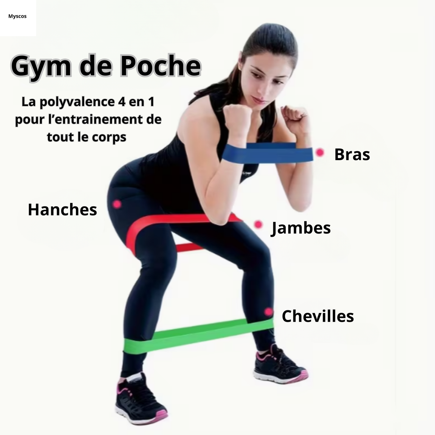 Lot 5 Bandes Élastiques Fitness Yoga Musculation Gym 5 Couleurs Entraînement